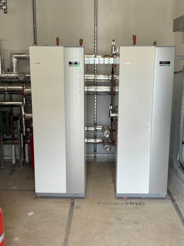 Two Nibe 60kw heat pumps