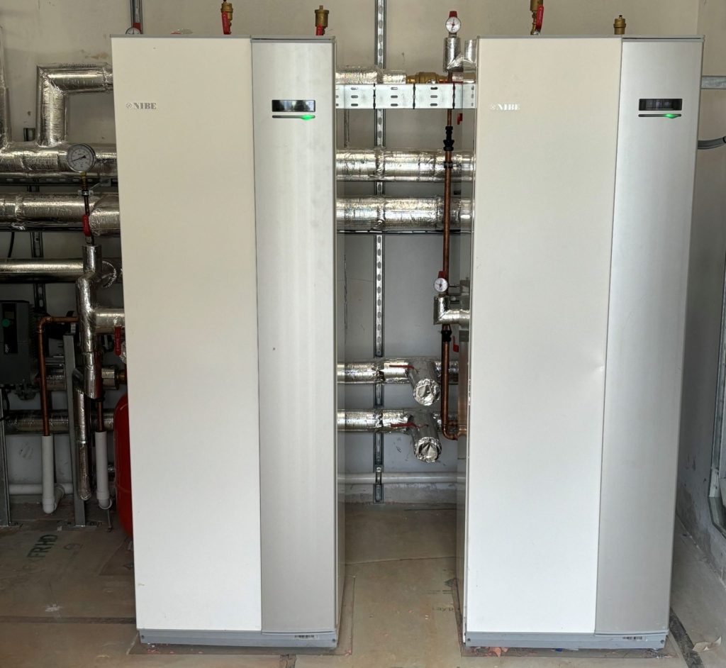 Two Nibe 60KW Ground Source Heat Pumps